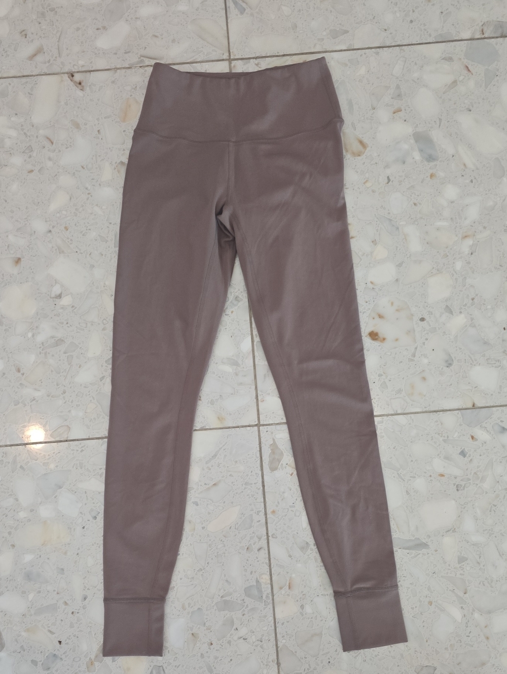 Varley Taupe High-Waist Leggings